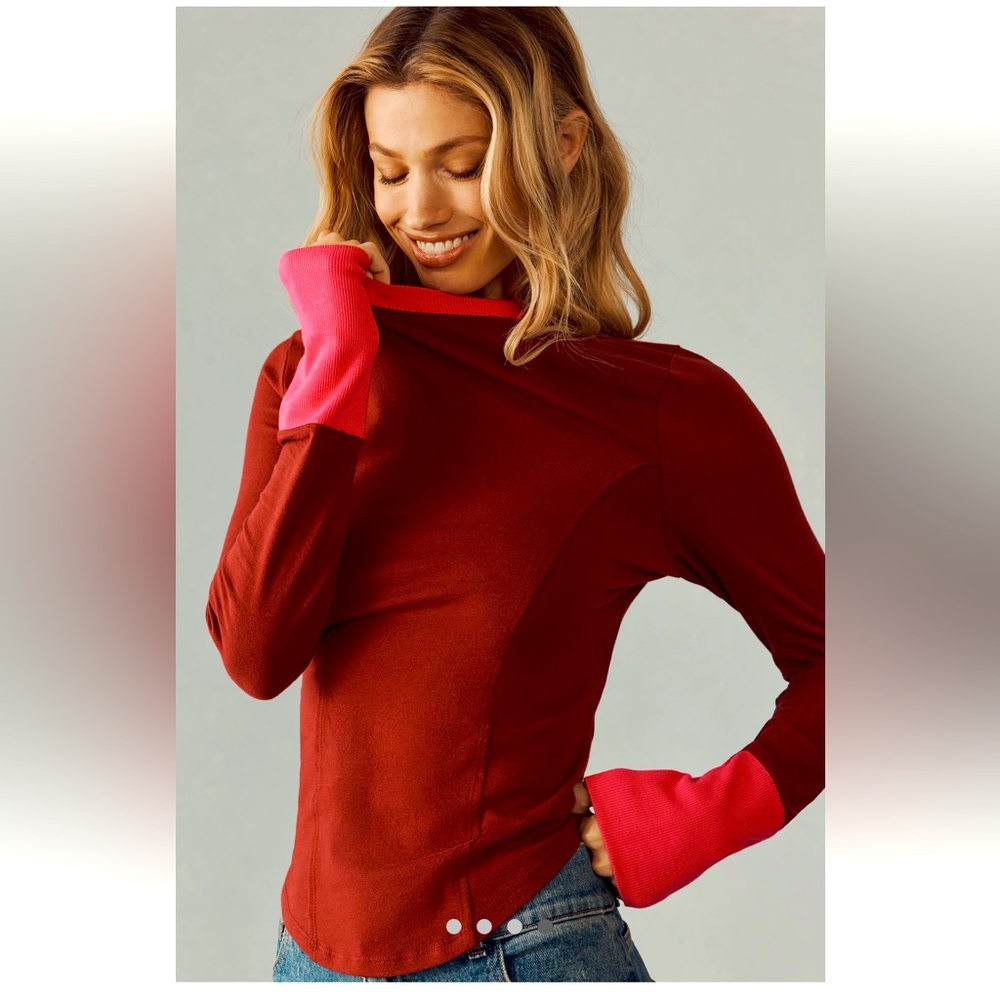 Maeve long sleeve seamed tee 🍷 wine